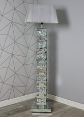Mocka Mirror Floor Lamp Silver Shade | Home Luxe Interior