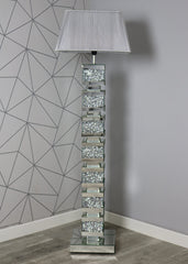 Mocka Mirror Floor Lamp Silver Shade | Home Luxe Interior