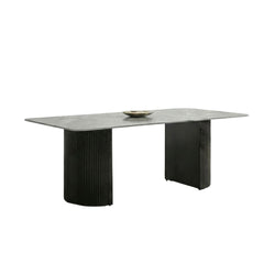 Olympia Grey Ceramic Dining Table & 4 Chairs Set 160cm
