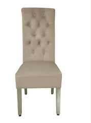 Pair of 2 Sofia Mink Lion Knocker Chairs - Home Luxe Interior