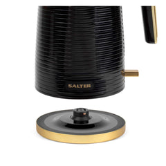 Salter Palermo Black & Gold Kettle & 2-Slice Toaster Set Rapid Boil