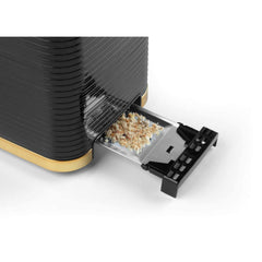 Salter Palermo Black & Gold Kettle & 2-Slice Toaster Set Rapid Boil