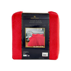 Plush Faux Fur Chunky Ribbed Faux Fur Red Bedding Duvet Set