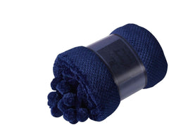 Popcorn Pom Pom Soft Throw 200cm x 240cm Blue
