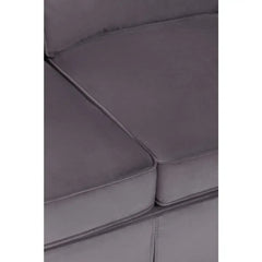 Ralph Three Seat Grey Velvet Chaise Sofa