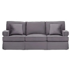 Ralph Three Seat Grey Velvet Sofa