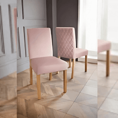 Set Of 2 Pink Karina Bailey Dining Chairs - Home Luxe Interior