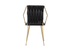 Set of 2 Daisy Black & Gold Dining Chairs - Home Luxe Interior