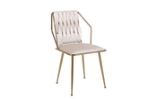 Set of 2 Daisy Cream & Gold Dining Chairs - Home Luxe Interior