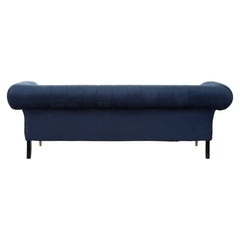 Siena Three Seat Midnight Velvet Sofa