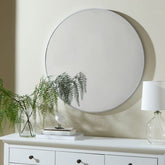 Silver Round Mirror 71cm | Home Luxe Interior