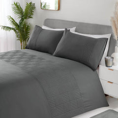 Simply Everyday Pinsonic Double Duvet Set – Charcoal – Home Luxe Interior