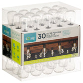 Solar Powered Slim Bulb String Lights 30pk - Warm White Garden LED