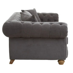 Spencer Three Seat Grey Fabric Sofa
