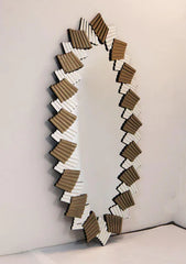 Spiral Wave Mirror Bronze Detail | Home Luxe Interior