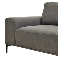 Toulon 3 Seat Grey Fabric Left Chaise Sofa