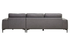 Toulon 3 Seat Grey Fabric Left Chaise Sofa