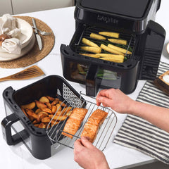 Salter VertiCook View 9L Dual Air Fryer Black Vertical Design