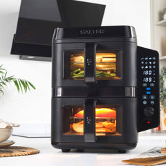 Salter VertiCook View 9L Dual Air Fryer Black Vertical Design