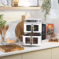 Salter VertiCook View 9L Dual Air Fryer White Vertical Design