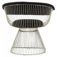 Vogue Black Velvet and Silver Frame Chair - Home Luxe Interior