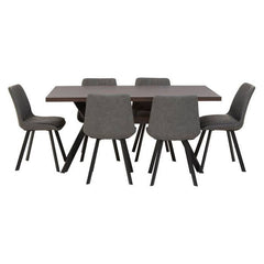 Westford Brown and Grey Rectangular Dining Set by Home Luxe Interior