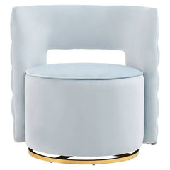 Yasmeen Blue Velvet Swivel Chair - Home Luxe Interior
