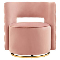Yasmeen Pink Velvet Swivel Chair - Home Luxe Interior