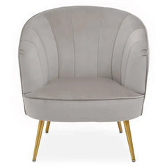 Yolanda Grey Velvet Chair
