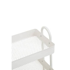 Acero Three-Tier White Metal Trolley Home Luxe Interior