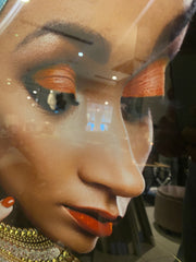 African Lady Wall Champagne Step Frame 90Cm X 70Cm