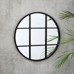 Al Fresco Round Sectioned Mirror 60cm – Home Luxe Interior