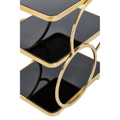 Alvaro Gold Finish Drinks Trolley Home Luxe Interior