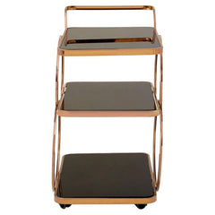 Alvaro Rose Gold Drinks Trolley Home Luxe Interior