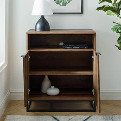 Angle Design 2 Door Accent Sideboard Reclaimed Wood