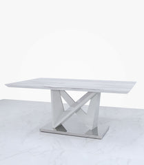 Aston Rect Marble Effect Dining Table White