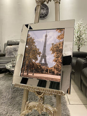 Autumn Paris Eiffel Tower Wall Art Mirror Frame