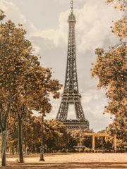 Autumn Paris Eiffel Tower Wall Art Mirror Frame