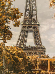 Autumn Paris Eiffel Tower Wall Art Mirror Frame