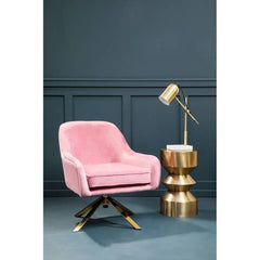 Avery Pink Velvet Chair Home Luxe Interior
