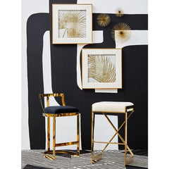 Azalea Black Velvet Bar Stool Home Luxe Interior