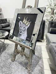 Baby Lion Crown Wall Art Mirror Frame