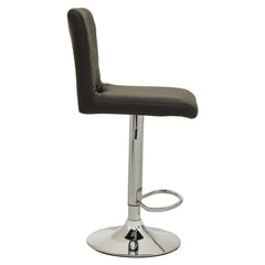 Baina Black And Chrome Bar Stool With Round Base