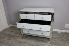 Bianco 2+3 Drawer White Mirror Chest