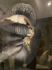 Black African Gold Paint Wall Art Mirror Frame 75Cm X 95Cm