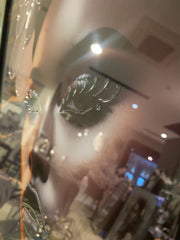 Black African Lady Design 3 Wall Art Mirror Frame 90Cm X 70Cm