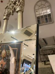 Black African Lady Design 5 Wall Art Mirror Frame 90Cm X 70Cm