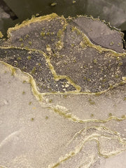 Black & Gold Marble Abstract Wall Art Black Frame