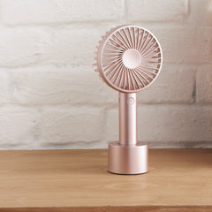Blaupunkt Rechargeable Handheld Fan - Rose Gold