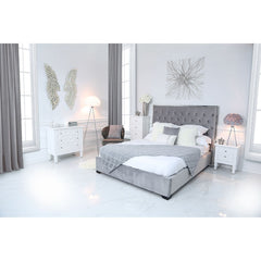 Bravia 3 Drawer Cabinet White Wood Mirror Top